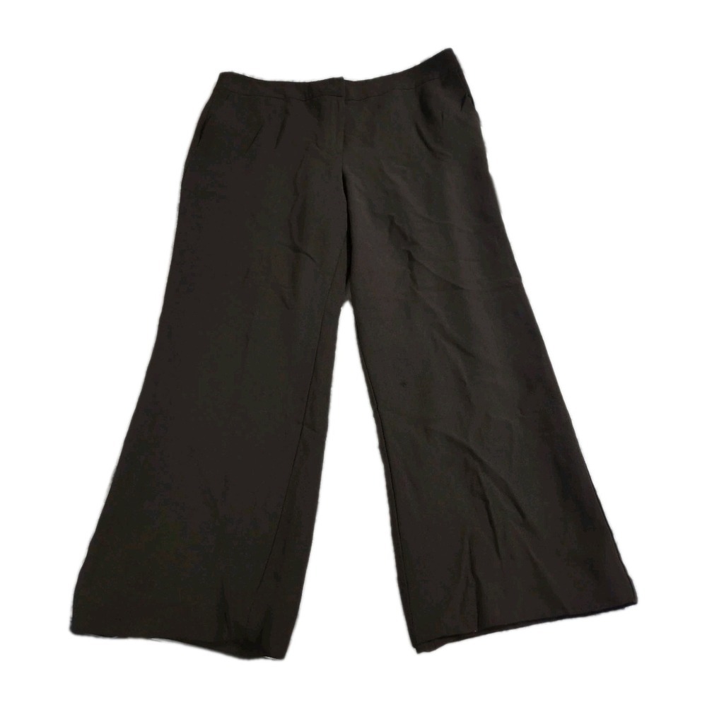 Vintage Talbots Wool Blend Wide Leg Pants, Brown, Size 16